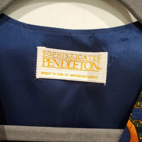 Vintage Pendleton Polo Horse Rider Chain Link Vest size 12 Equestrain Theme - Picture 5 of 7